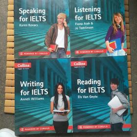 Collins English for Exams: Speaking for IELTS（附2CD）+Listening for IELTS（附2CD）+Writing for IELTS+Reading for IELTS （4本和