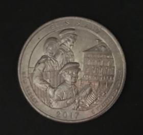 美国50州国家公园硬币-2017 New Jersey 25美分/ 25cents/1 quarter