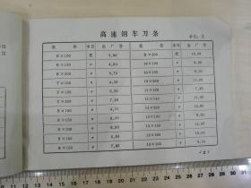 1993年，锐角牌产品价格目录，三联工具机械厂，浙江省缙云县壶镇应庄，