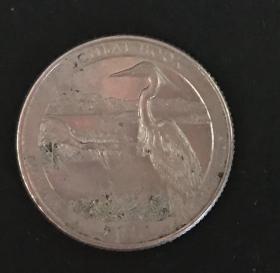 美国50州国家公园硬币-2015 DELAWARE 25美分/ 25cents/1 quarter