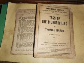 TESS OF THE D'URBERVILLES德伯家的苔丝 第一卷  [ 1892年 莱比锡伯恩哈德 原版]毛边本