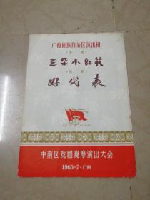 桂剧好代表，彩调三朵小红花广西僮族自治区演出团1965年中南区戏剧观摩演出大会