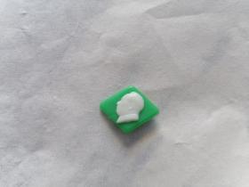 微型绿色菱形塑料章1