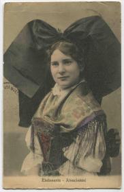 法国 1910s 实寄明信片 民族妇女 服饰 头饰CARD-K12 DD