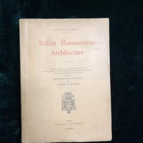 Italian Renaissance Architecture意大利文艺复兴建筑 民国 毛边本 建筑艺术