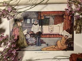 睡美人The Sleeping Beauty Old and New绝美1910古董插画童话书