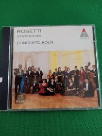 《音乐圣经》推荐版本、外版CD 安东尼奥·罗塞蒂的4首交响乐，分别是《G大调A41交响乐》《降B大调A49交响乐》《降E大调A28交响乐》以及《降E大调A29交响乐》. 科隆协奏团（Concerto Köln）演奏，他们是一个专门以历史考究的演奏方式演出18及19世纪初期音乐的管弦乐团。1995年Teldec德国出品，编号4509 98420-2。