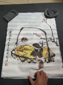 方楚雄宣纸挂历画芯6张，如图