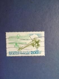 法国邮票   1988年  首飞地中海飞机1全（信销票）