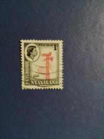 外国邮票  罗德西亚邮票 1959年 输电线路 (信销票)