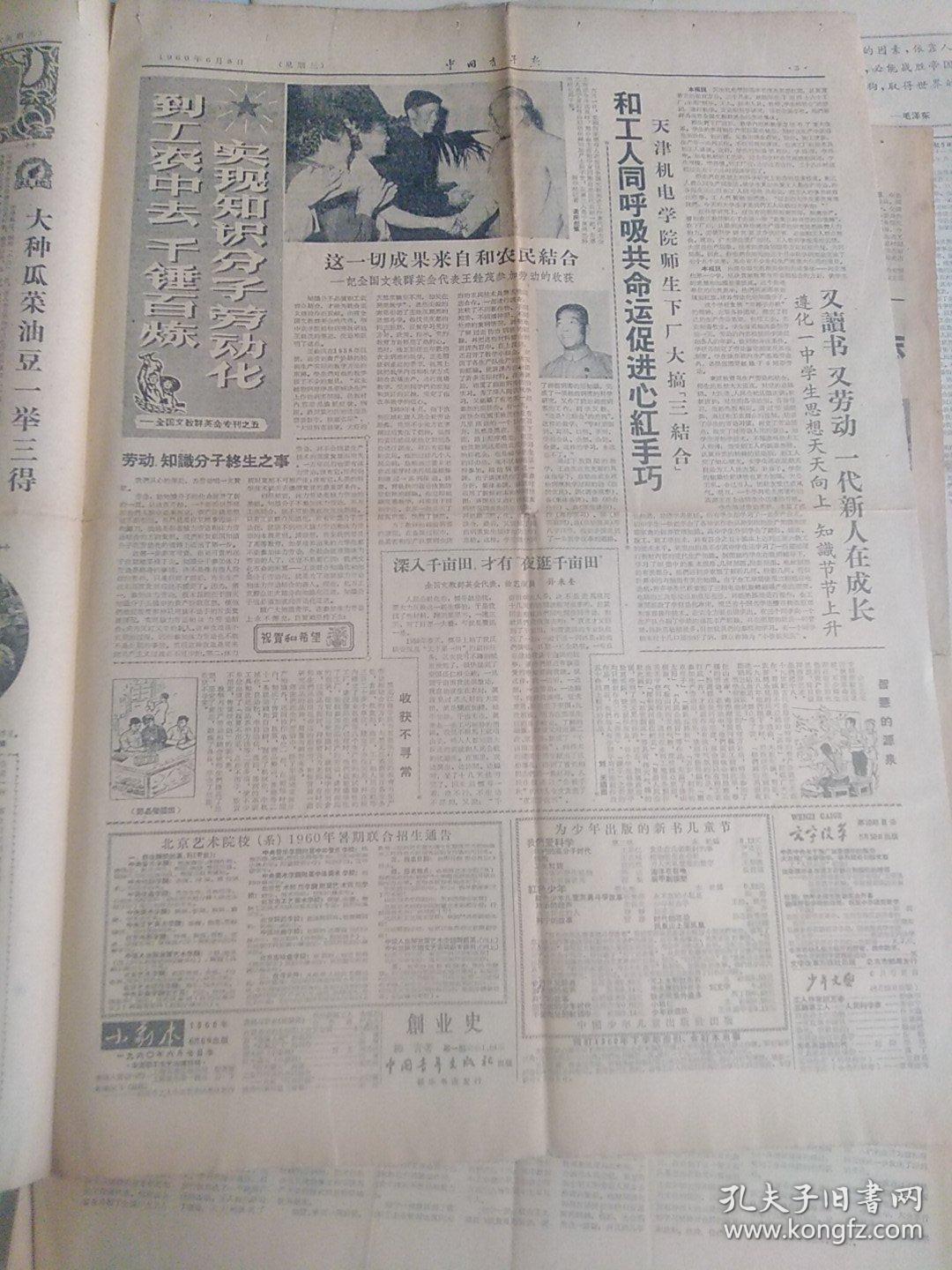中国青年报 1960年6月8日