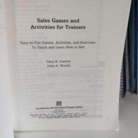 sales games and activities for trainers销售培训活动大全