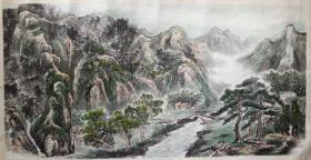 有章款山水画  画心尺寸135*68厘米  T17-2【约8.3平尺】