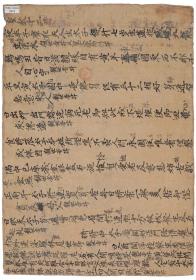 敦煌遗书 法藏 P2918圣教十二时手稿。纸本大小33*47厘米。宣纸原色微喷印制