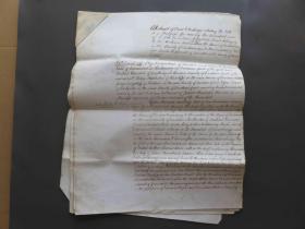 103#欧洲1830年8月2日（法国皇家原始文件手稿一份）皇冠狮子水印纸、共10页
