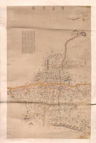 古地图1832 豫省輿圖 清道光十二年。纸本大小93.95*139.5厘米。宣纸原色仿真。微喷