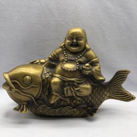 古玩铜器收藏，鱼米勒 工艺精湛  形象有趣