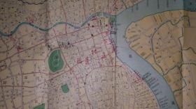 1948年上海国光书店印行，徐退之绘《上海地图》（一大张）