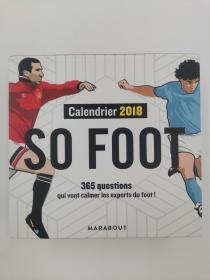 calendrier 2018 so foot  2018年历足球，法语