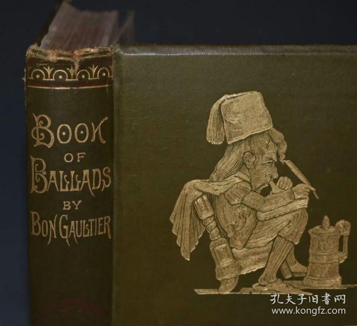 1889年博物馆级稀有古董书 幽默主题 古英语民谣 韵律诗歌故事集 吟游诗人