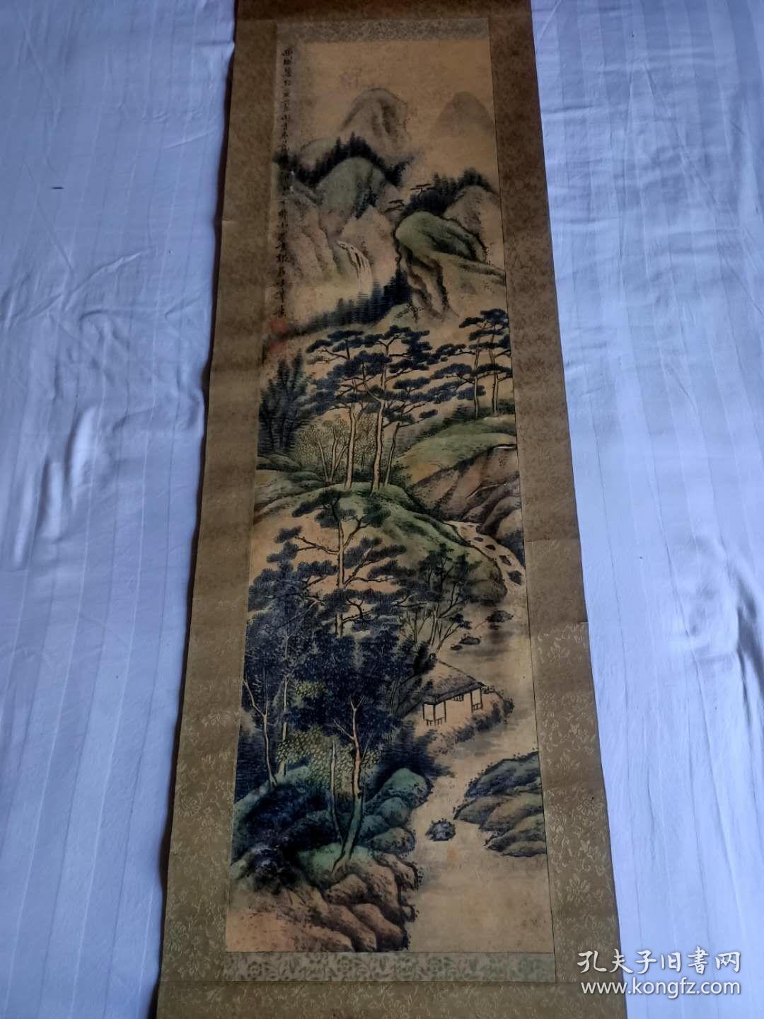 民国辛壶款 古画 青绿山水 楼辛壶楼邨（1881—1950），又名卓立、小名保源，字肖嵩、又字新吾，号玄根居士、麻木居士、玄道人、玄朴居士、玄璞居士、缙云老叟。与吴昌硕交好，介师友之间。吴氏为之改名辛壶（与新吾谐音），此后多用此名。斋称玄根廎。浙东缙云人