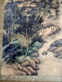 民国辛壶款 古画 青绿山水 楼辛壶楼邨（1881—1950），又名卓立、小名保源，字肖嵩、又字新吾，号玄根居士、麻木居士、玄道人、玄朴居士、玄璞居士、缙云老叟。与吴昌硕交好，介师友之间。吴氏为之改名辛壶（与新吾谐音），此后多用此名。斋称玄根廎。浙东缙云人