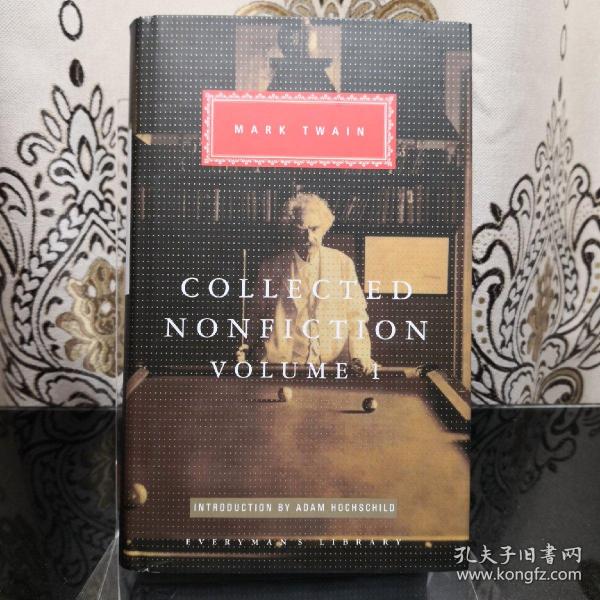 【现货】Collected nonfiction by Mark Twain (2 Volumes) 马克·吐温非虚构类作品集 (全2册合售） 包括自传、信件、随笔、演讲、回忆录及旅行笔记 everyman's library 人人文库 英文原版 布面封皮琐线装订 丝带标记 无酸纸可以保存几百年不泛黄