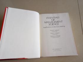 ESSENTIALS OF MANAGEMENT SCIENCE