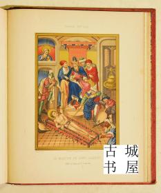 稀缺， 《 服装和家具的艺术史 》 4卷全,300多幅彩色版画图录， 约1858年出版。