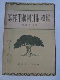 怎样用樟树叶制樟脑1958年一版一印