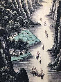 山水画 中堂画

装裱尺寸：173×78厘米
画芯尺寸：105×57.5厘米
全部亏本处理当工艺品卖