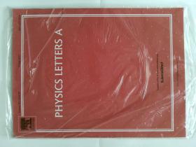 Physics Letters A 2017/05/23 物理学快报学术论文研究原版期刊
