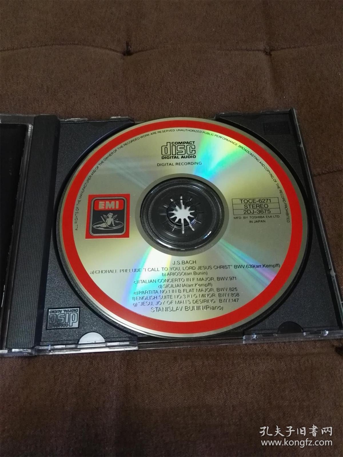 東芝EMI 布宁-巴赫独奏会/ BUNIN /BACH RECITAL 天使1A1 TO首版