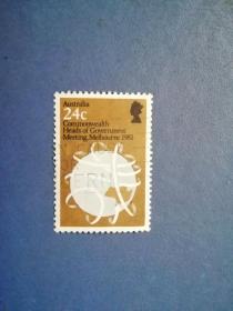 外国邮票  澳大利亚邮票 1981年 英联邦首脑会议  (信销票)