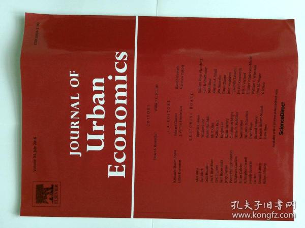 Journal of Urban Economics 2016/07 城市经济学原版外文学术期刊