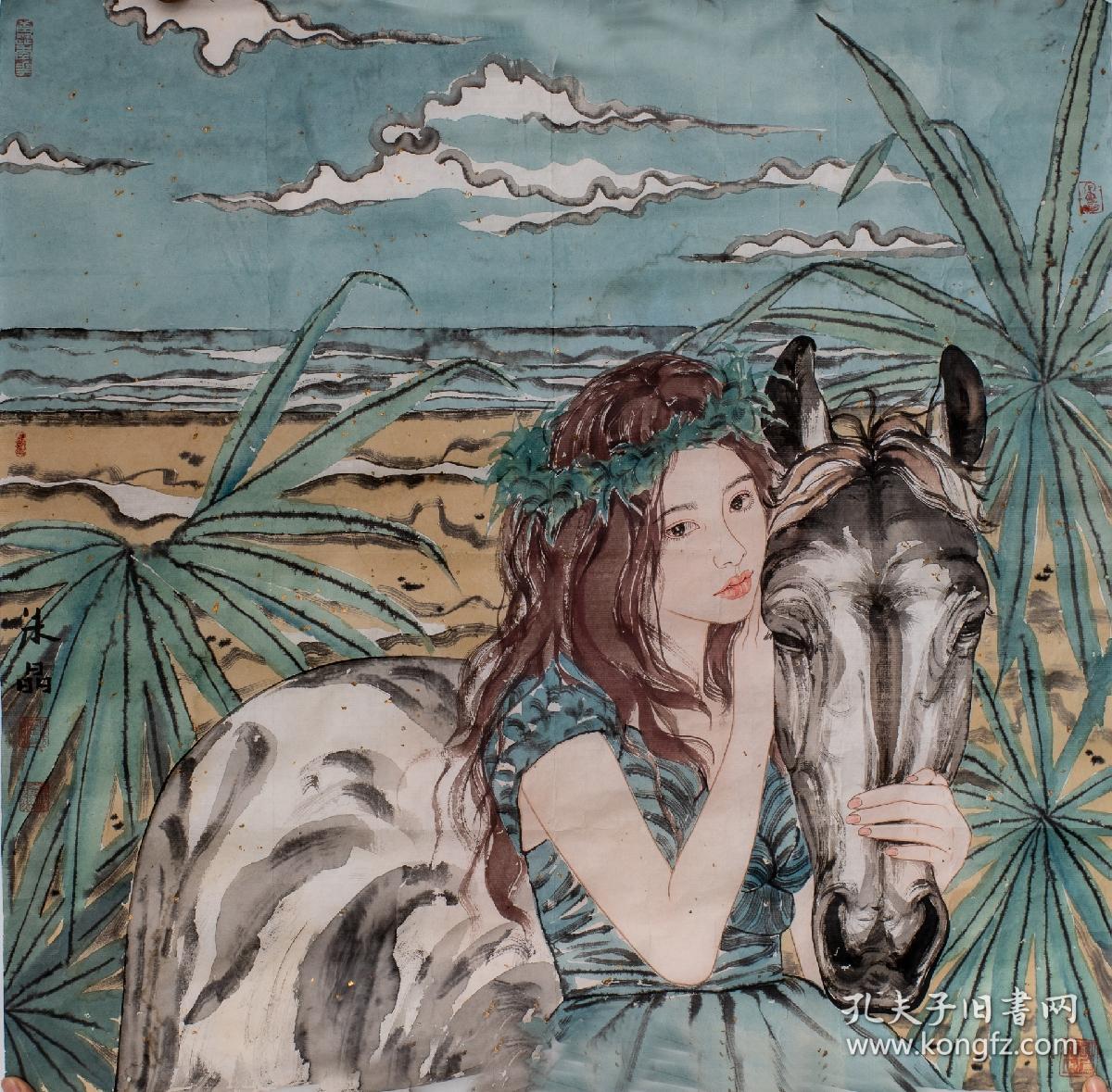 朱晶 68*68【作品保真，取自画家本人】
现为哈尔滨画院中国画创作研究室主任，二级美术师、中国美协会员、中国国家画院青年画院画家、哈尔滨师范大学美术学院特聘硕士研究生导师、黑龙江省美协理事、哈尔滨市美协副主席、哈尔滨市美协中国画艺术委员会主任、哈尔滨市政协委员、黑龙江省宣传文化系统“六个一批”人才、哈尔滨市有突出贡献中青年专家、黑龙江省女画家协会副秘书长、哈尔滨市女画家协会副主席。