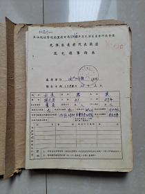 长航文献系列：1960年长江航运管理局重庆分局工会委员会《关于1960年先代会拖轮。客货轮、铁驳先进个人事迹登记表》1册（80份）。