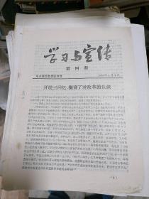 中共建德县委宣传部  学习与宣传 1983年