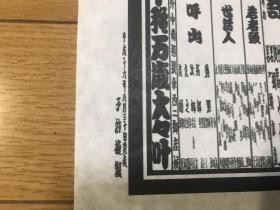 D-0021-041海外回流 平成16年9月12～15日相扑比赛广告兼相扑排位图横纲最大《日本大相扑竟番付表》尺寸：58*44厘米