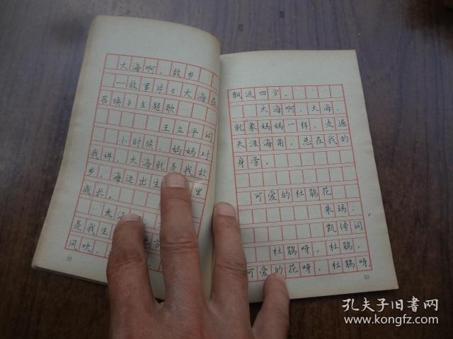 优秀歌词钢笔字帖