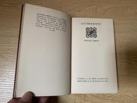 Edward Gibbon：Autobiography 《吉本自传》，（《罗马帝国衰亡史》 作者），董桥 爱读书，毛姆说不读本书少了许多乐趣，布面精装，人人文库版，1932年老版书