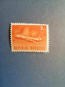 外国邮票 印度尼西亚邮票  1964年 飞机
 （无邮戳新票）