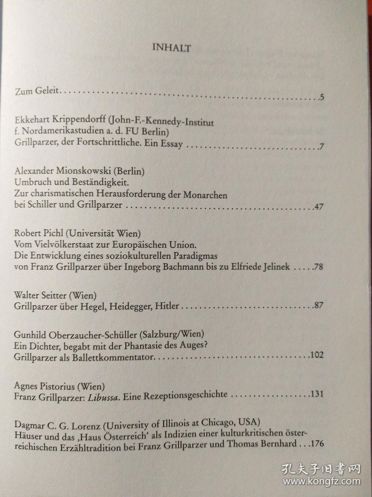 Jahrbuch der Grillparzer-Gesellschaft: 3. Forge, Band 26