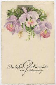 德国 1939年 实寄明信片 花卉 CARD-K230 DD