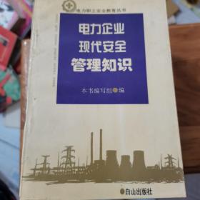 ，电力企业现代安全管理知识。