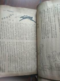 1936年 封面彩图漂亮 新家庭民国二十五年第一卷第二期，即创刊号后一期 大量老照片和彩印插图和儿童连环画，长篇社会小说香海春潮第二回，名家作者百花同日生撰文，婚姻家庭恋爱养生保健育儿儿童美容，据称仅出版两期后停刊，抗战开始，大量民国银行邮政金融机构医疗药品食品广告，装订松了见图，缺后封底