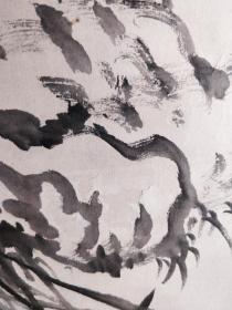 清中期著名画僧 大含云华上人水墨兰石图