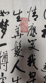 书画作品：程云鹤书写的书法作品一幅---苏东坡的《念奴娇·赤壁怀古》    0594