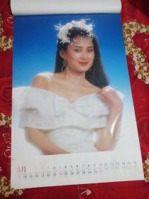 1992年挂历：美女明星影星 【张虹.叶继红.马盛君.王之夏.柳荻.林芳兵.翟颖.张弘.张艳丽.周洁.朱碧云.谭小燕】 13张全