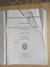 THE ENCYCLOPAEDIA BRITANNICA不列颠百科全书21（1911英文版）